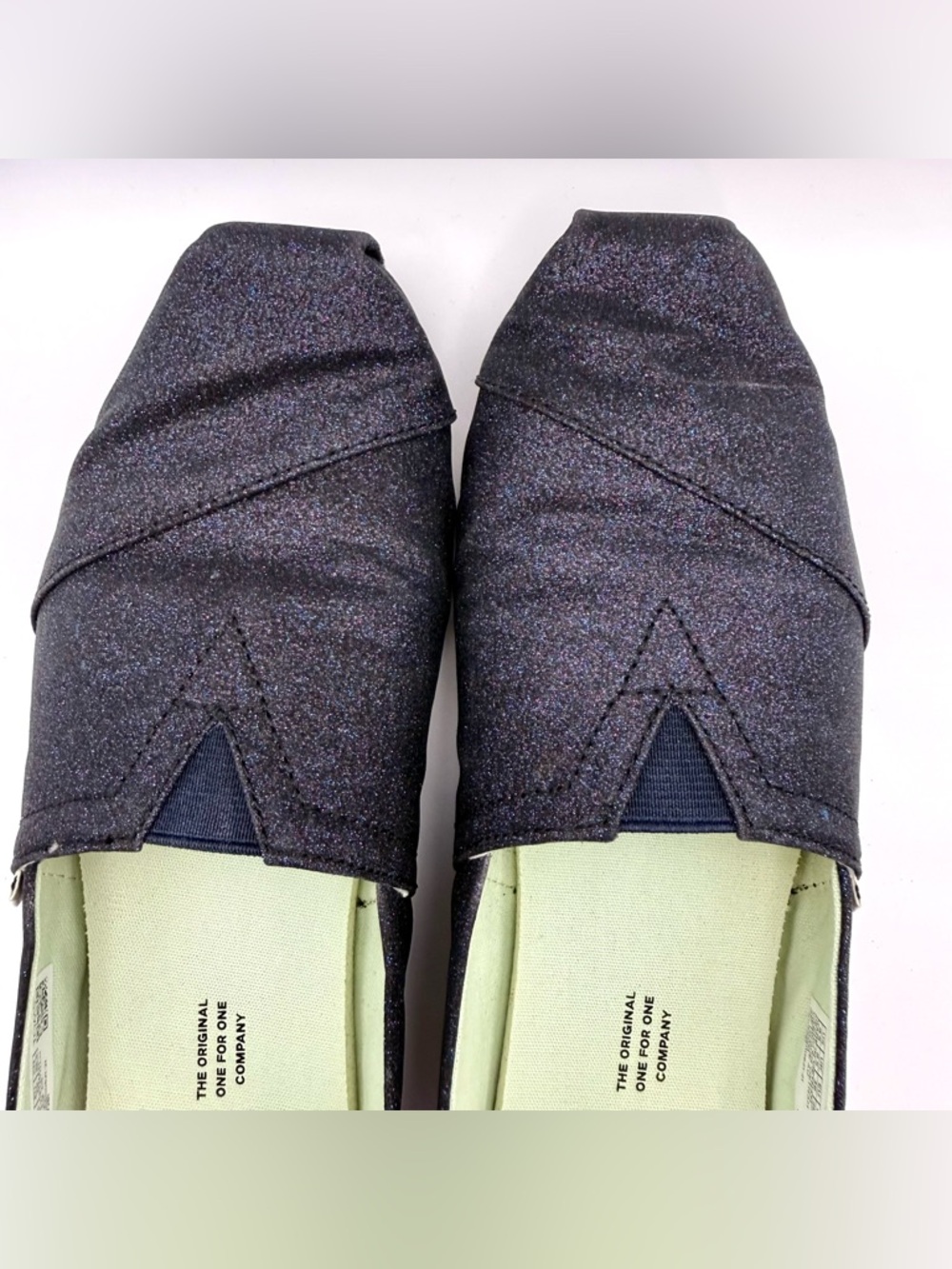 TOMS-Alpargata-Midnight Blue Sparkle Glitter Embroidered Fox-Size 8.5-In Box-EUC - Picture 6 of 16